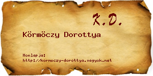 Körmöczy Dorottya névjegykártya