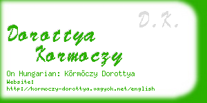 dorottya kormoczy business card